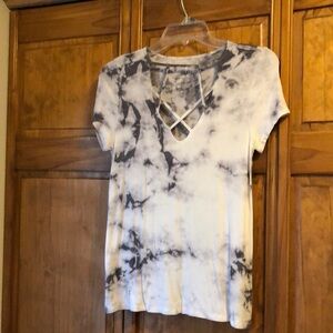 American Eagle Criss Cross Tie Dye Shirt Small